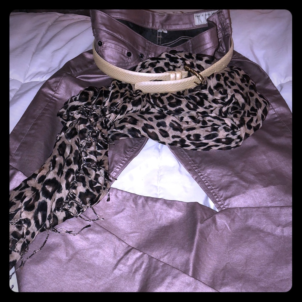 Rag and Bone Rose Metallic leggin 31